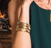 14K GOLD 13.5MM BANGLE BRACELET