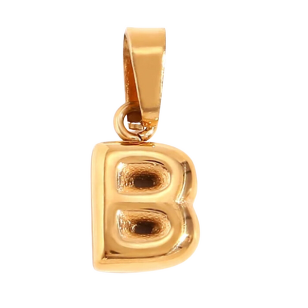 GOLD BUBBLE SINGLE LETTER CHARM