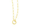 14K PAPERCLIP CHAIN WITH PUSH-LOCK NECKLACE