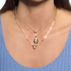 14K PAPERCLIP CHAIN WITH PUSH-LOCK NECKLACE