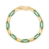PAPERCLIP BRACELET WITH MALACHITE