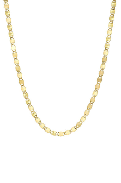 14K GOLD FLAT LINK CHAIN NECKLACE