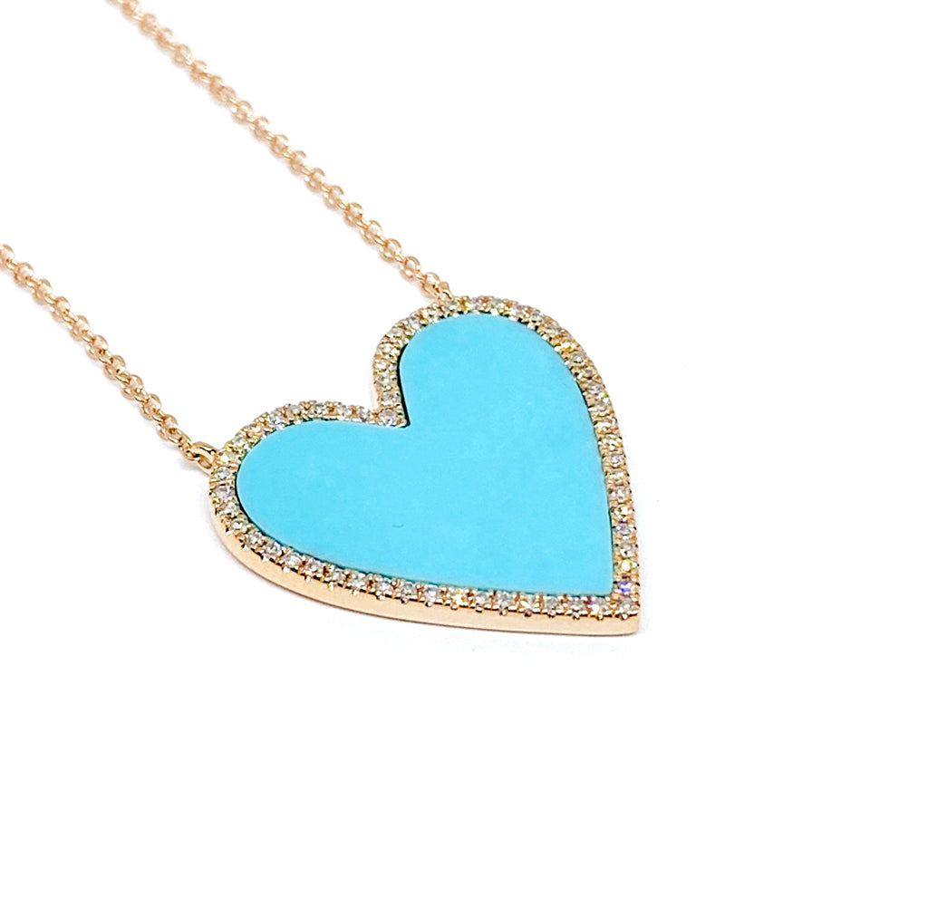 TURQUOISE HEART NECKLACE