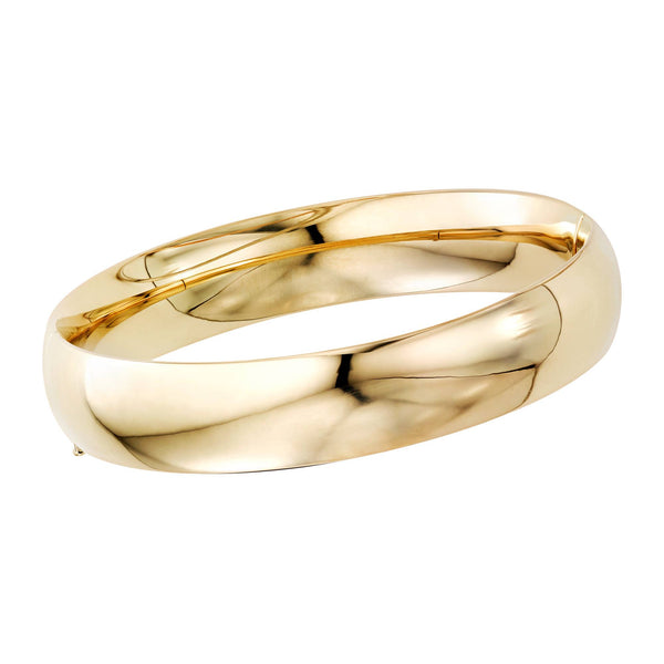 14K GOLD 13.5MM BANGLE BRACELET