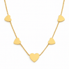 14K NECKLACE WITH FIVE HEARTS