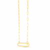 14K PAPERCLIP CHAIN WITH PUSH-LOCK NECKLACE
