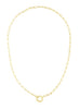 14K PAPERCLIP CHAIN WITH PUSH-LOCK NECKLACE