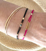 14K Gold Paperclip Bracelet with Cord
