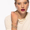PAPERCLIP BRACELET WITH MALACHITE