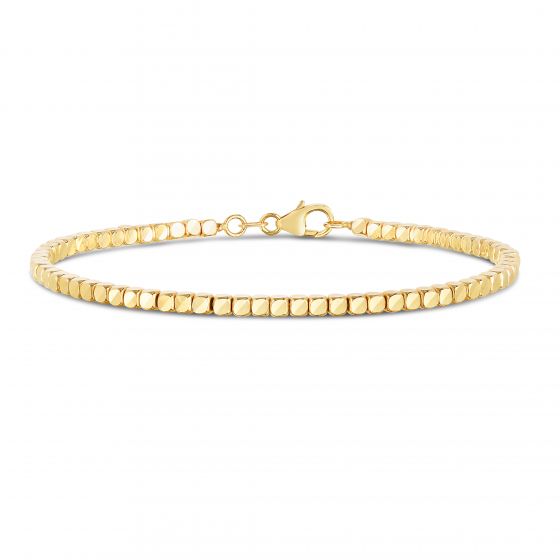 14K GOLD CUBE BRACELET