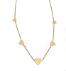 14K NECKLACE WITH FIVE HEARTS