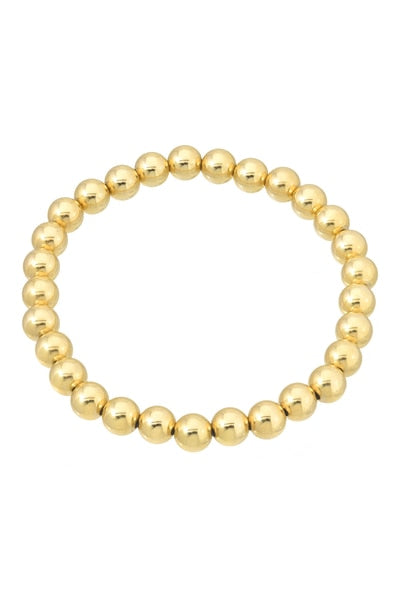 6MM GOLD BEADS BRACELET
