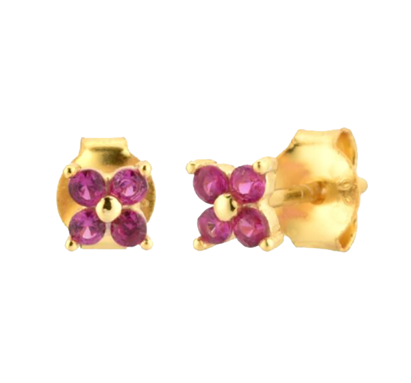 RUBY CLOVER EARRING