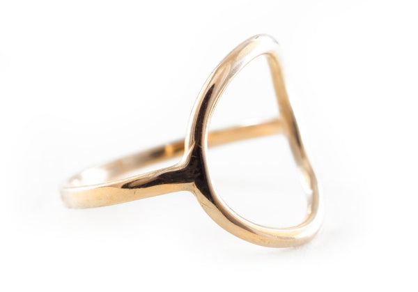 14K GOLD OPEN CIRCLE RING