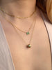 PERSONALIZED PAVE' EMERALD LETTER  NECKLACE