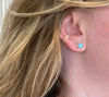 ENAMEL STAR EARRING POST