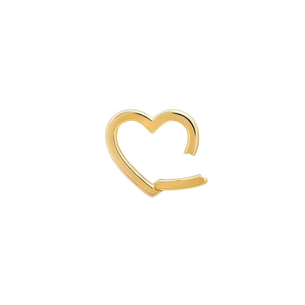GOLD HEART CHARM ENHANCER FOR NECKLACES