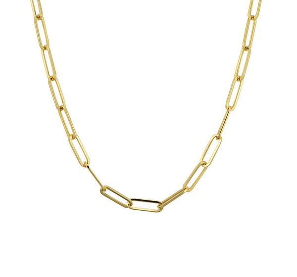 PAPERCLIP GOLD CHAIN NECKLACE