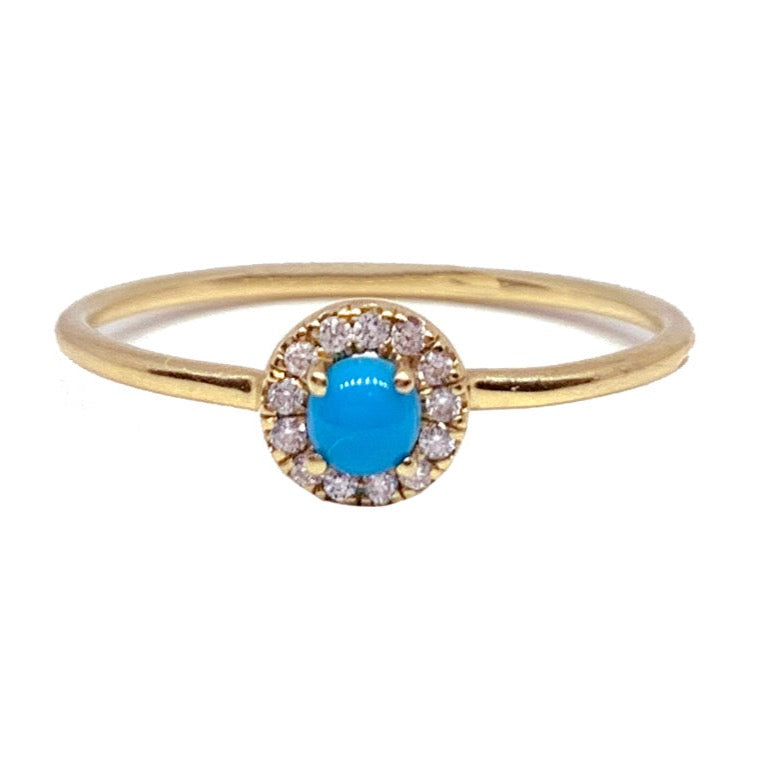 TURQUOISE AND DIAMONDS RING